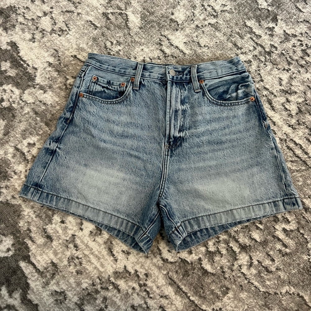 Pistola High Waisted Light Wash Denim Blue Women's Jean Shorts